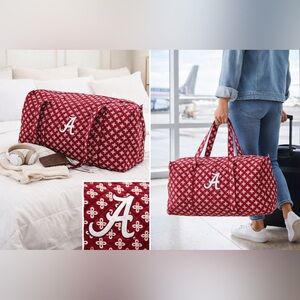 Vera Bradley University of Alabama collegiate duffle bag bama crimson tide